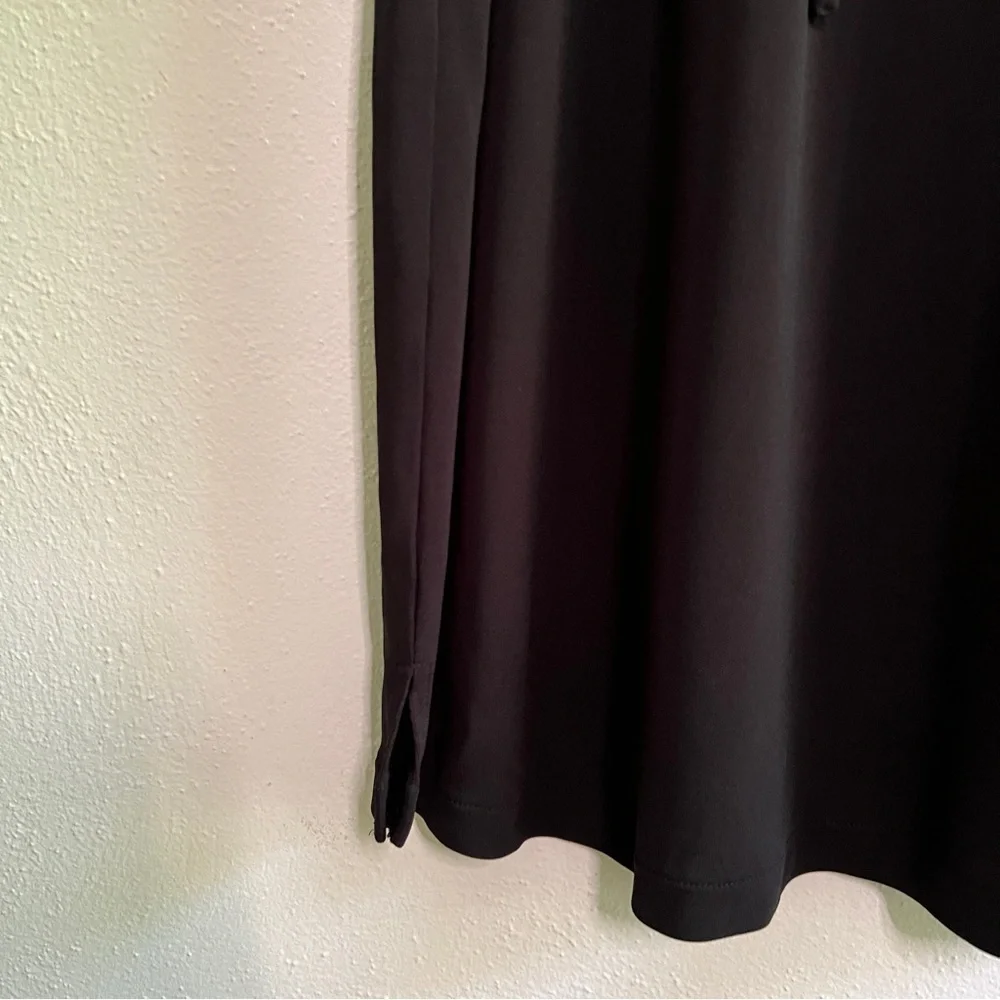 GAP black, long-sleeved dress with waist sash. Sz S. Preowned. Like new.